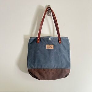 BURNBAGS USA canvas / leather tote bag